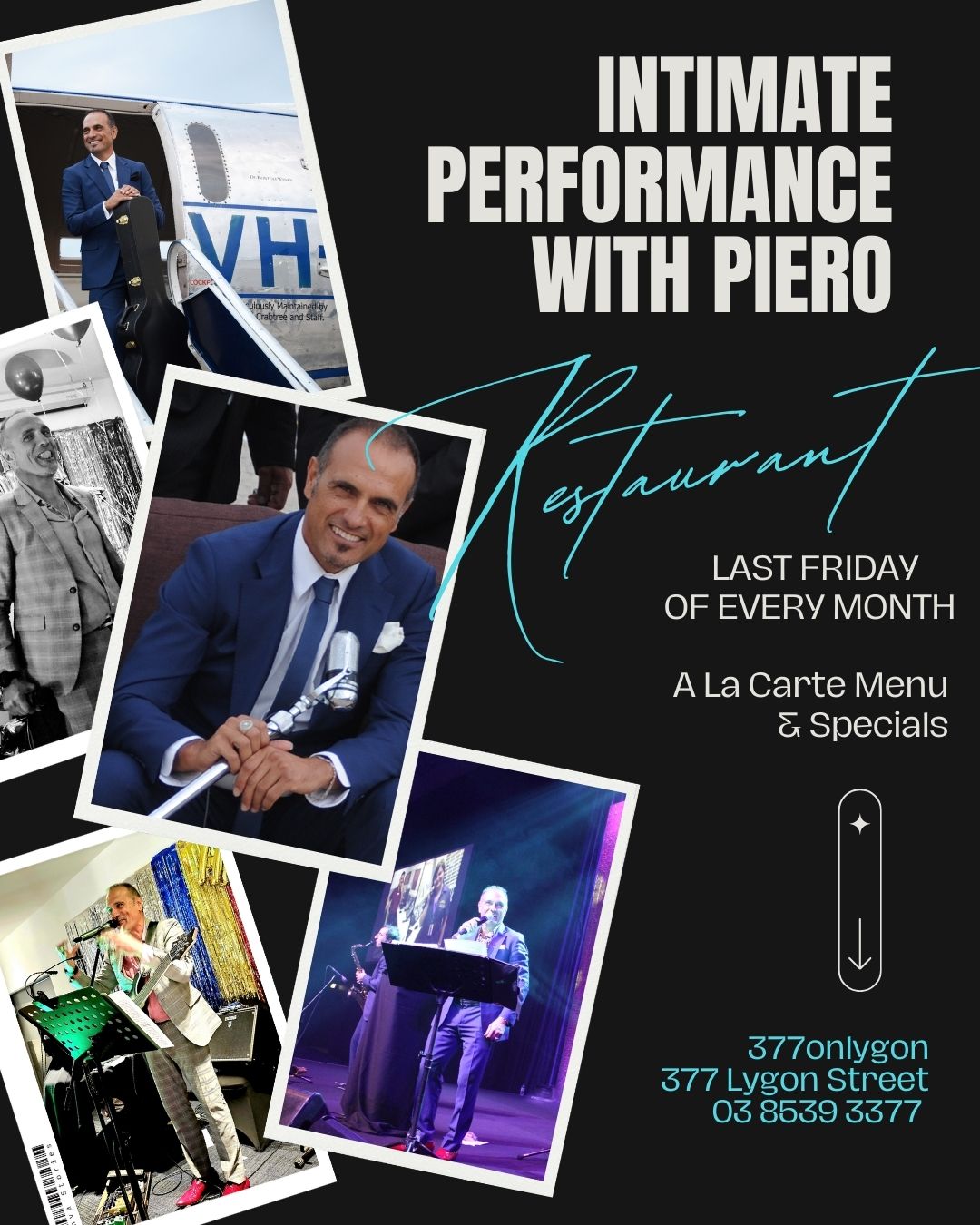 Piero last Friday month Restaurant Poster